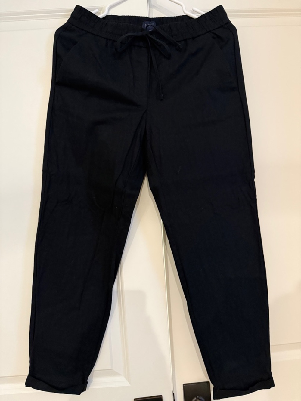 J. Crew Black Linen Drawstring Joggers